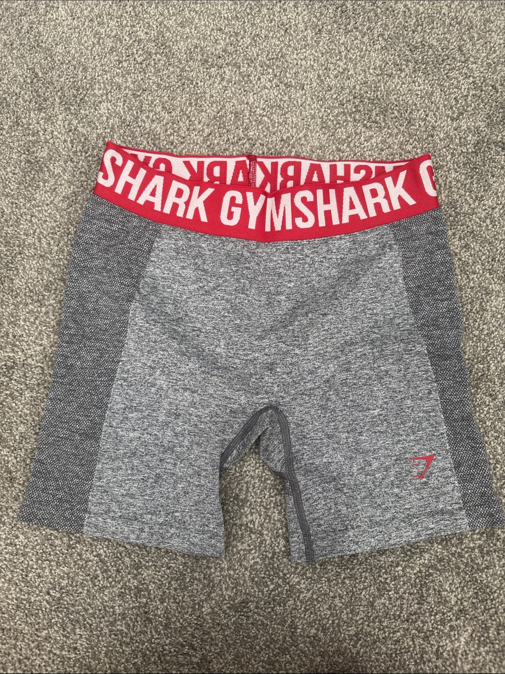 Gymshark Flex Shorts Grey Marl Red Seamless